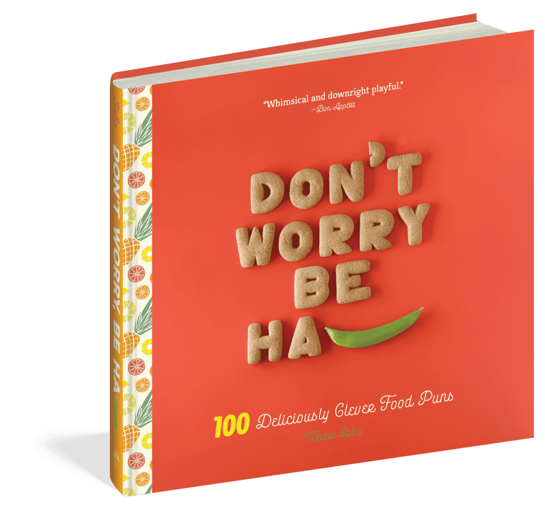 The cover of the photography gift book Don't Worry, Be Ha-PEA