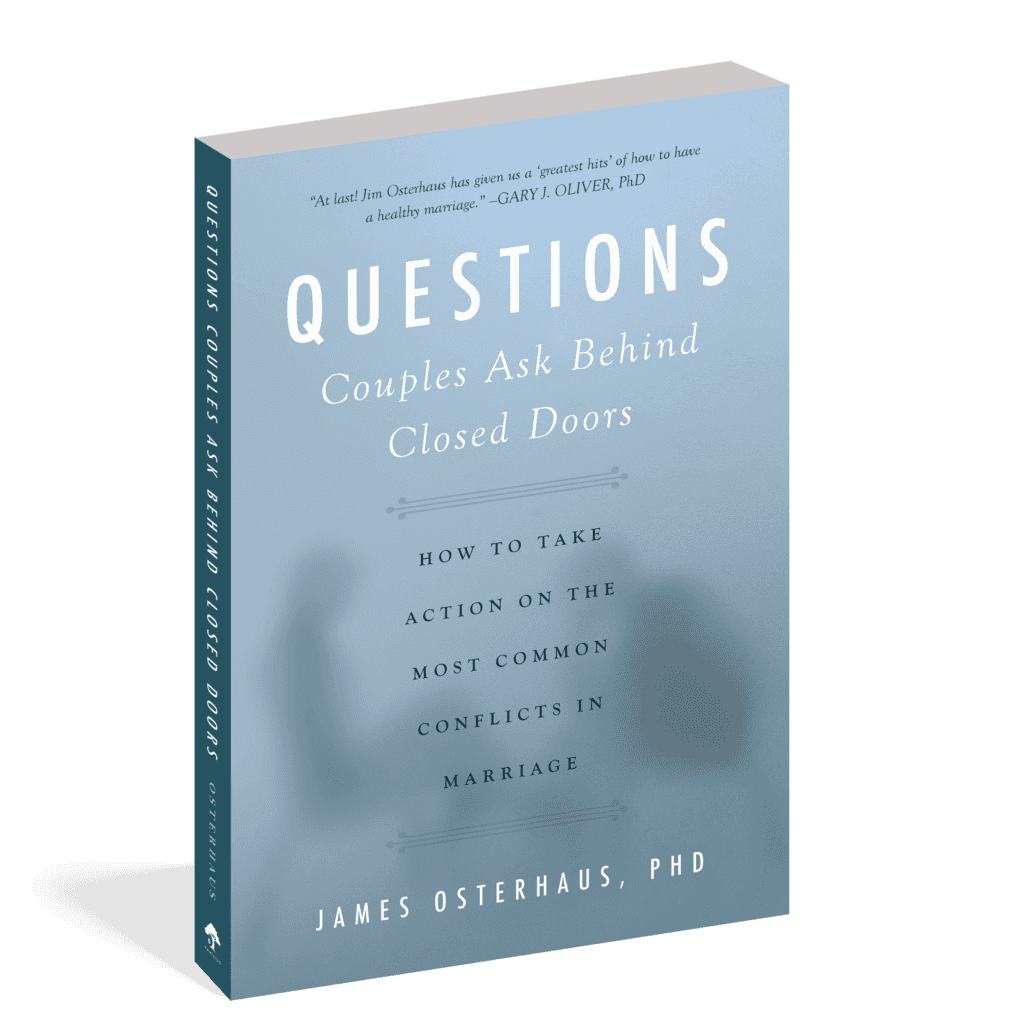 The cover of the book Questions Couples Ask Behind Closed Doors.