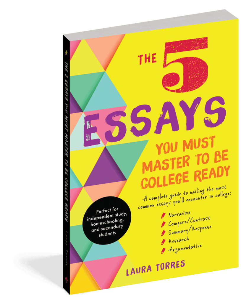 The cover of the book The 5 Essays You Must Master to Be College Ready.