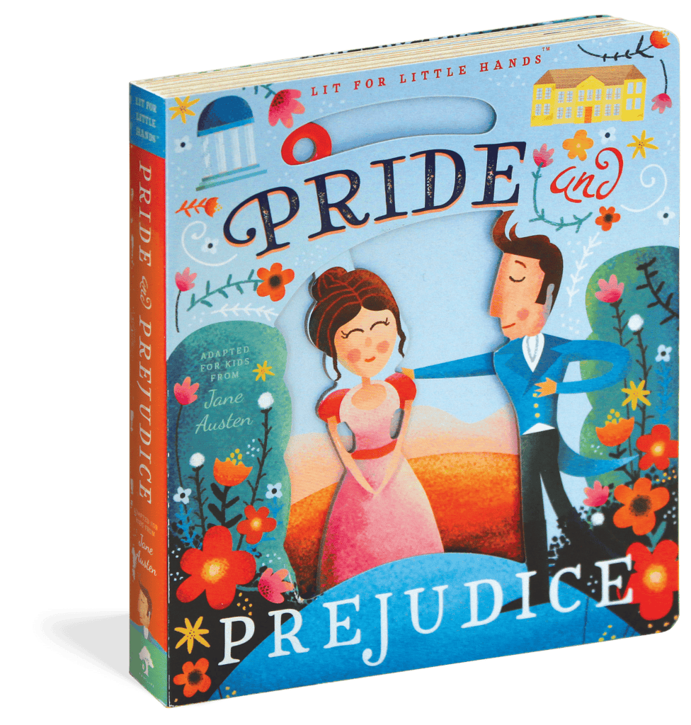 The cover of the interactive board book Lit for Little Hands: Pride and Prejudice.