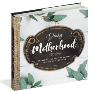 The cover of the quote book Daily Motherhood.