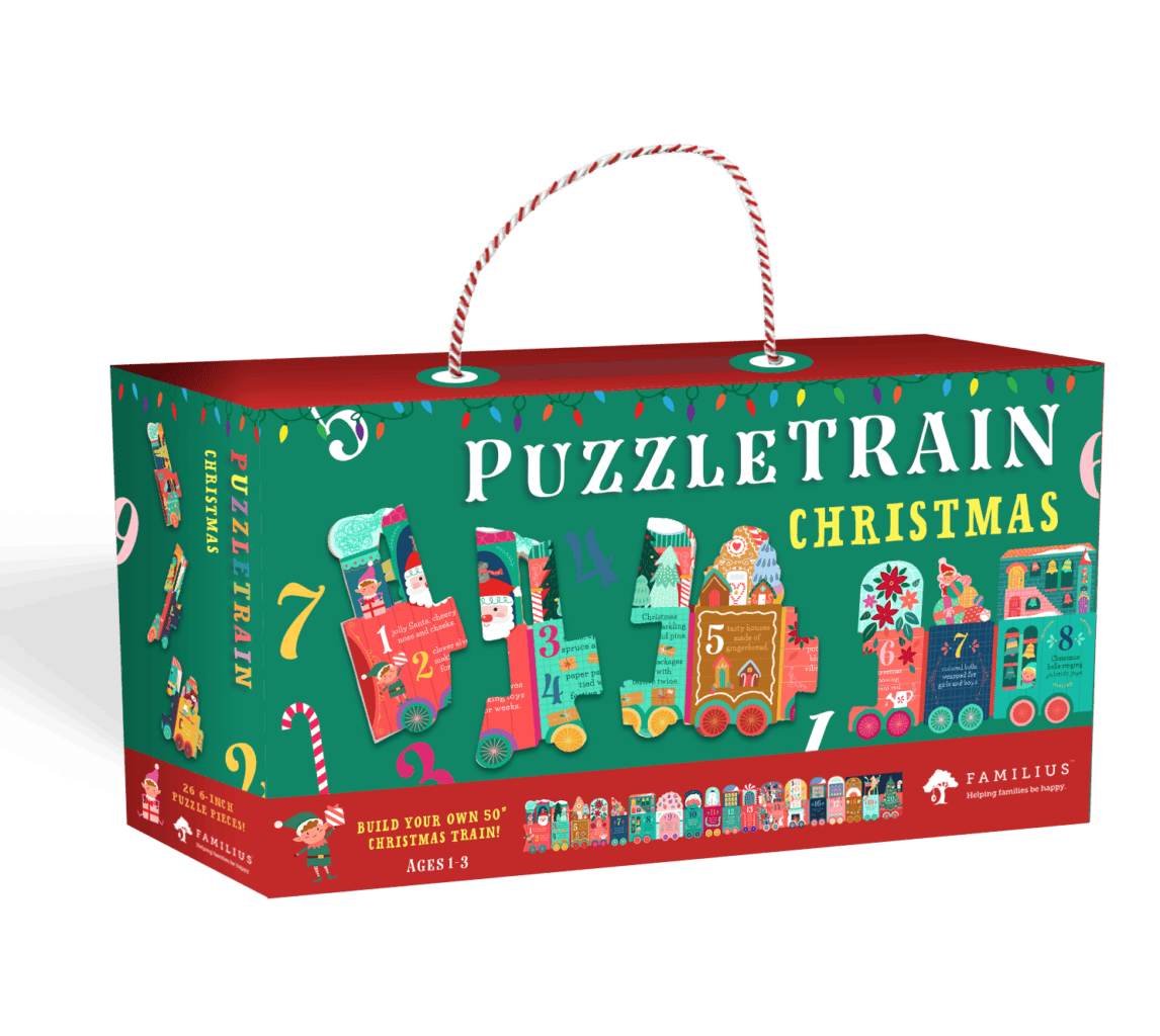 The box of Puzzletrain Christmas.