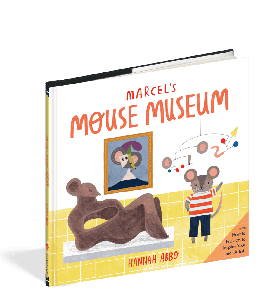 The cover of the picture book Marcel's Mouse Museum.