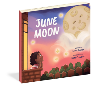 The cover of the board book June Moon.
