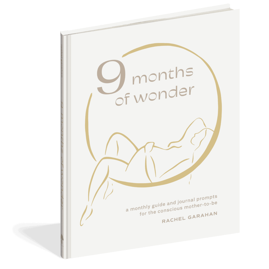The cover of the guided journal 9 Months of Wonder.