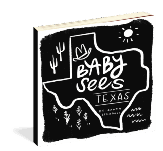 The cover of the board book Baby Sees Texas.