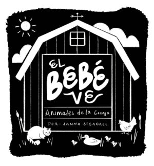 El bebé ve animales de granja