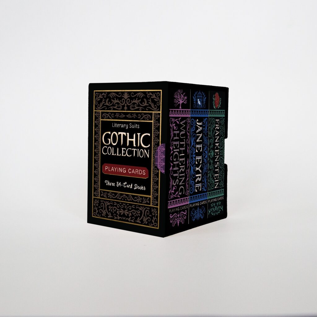 3 playing-card decks in a slipcase